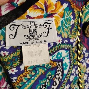 Colorful Floral Blouse Vintage